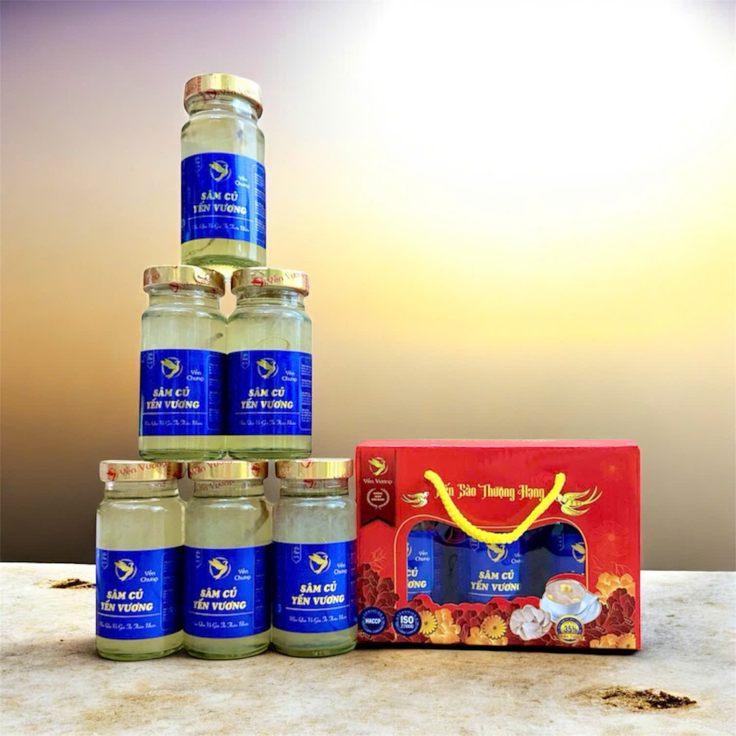 Lốc 6 hũ yến Vương 140ml Sâm Củ